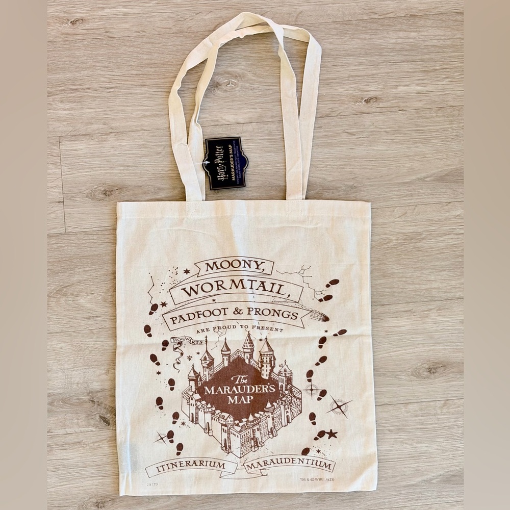 🪄 Harry Potter Marauder's Map Canvas Tote | Cream